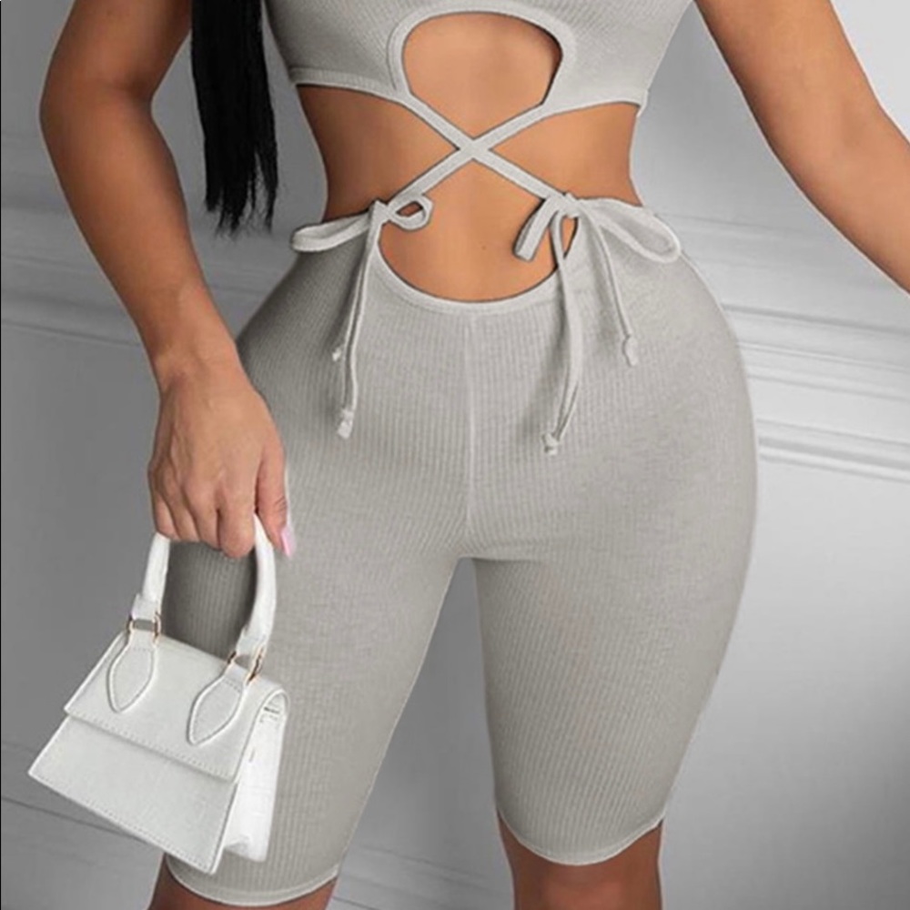 Grey romper set